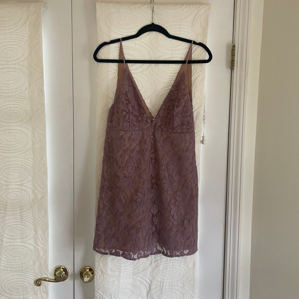 Free people lilac floral lace dress
